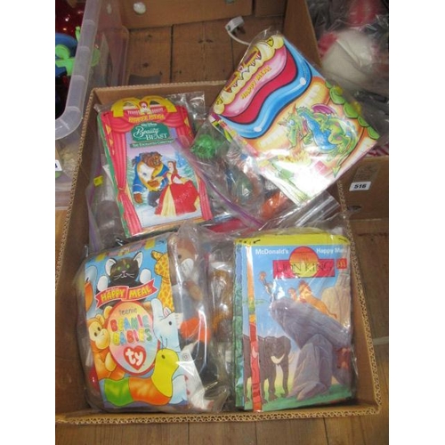 517 - BOX OF MCDONALDS TOYS