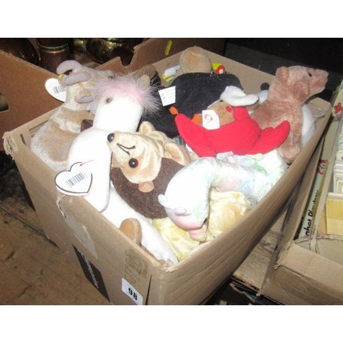 98 - BOX OF BEANIE BABY TOYS