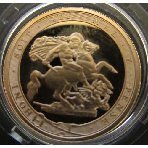 337 - THE PIEDFORT GOLD PROOF DOUBLE SOVEREIGN, 2017, in perspex capsule, certificate No.2153, cased and b... 