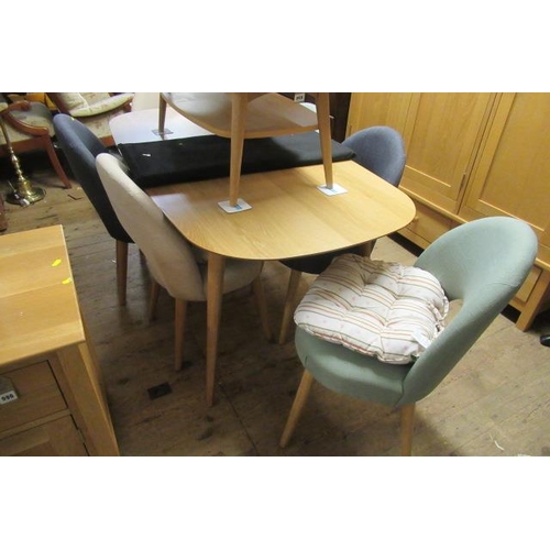 1000 - BENTLEY DESIGN DANSK SCANDI DESIGN TABLE AND SIX CHAIRS