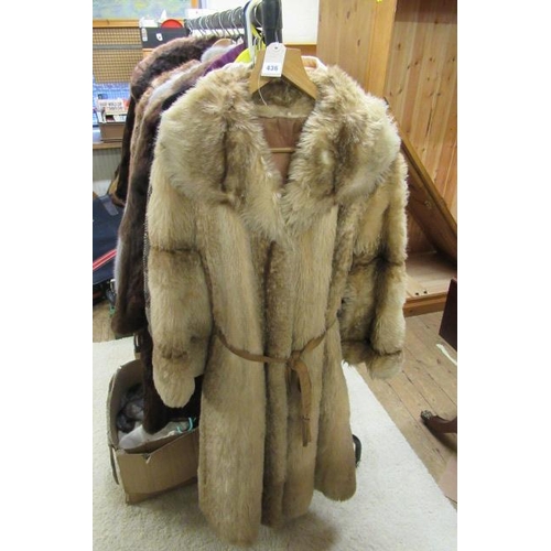 436 - FAUX FUR COAT