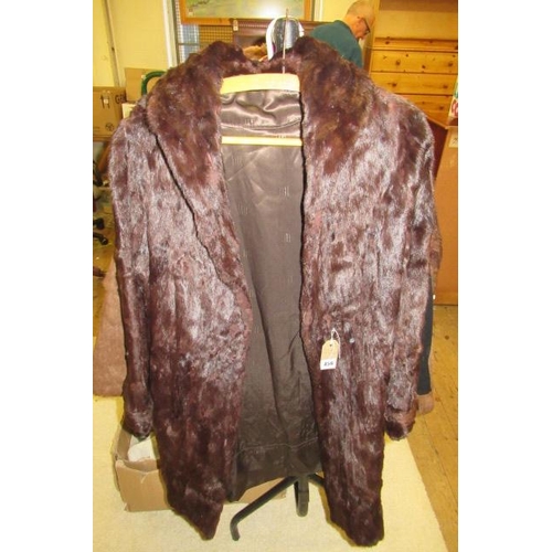 456 - DARK FUR SWING COAT