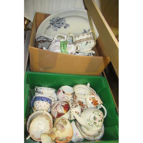 491 - TWO BOXES OF MIXED CHINA ETC