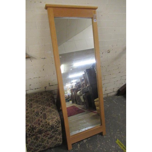 998 - CONTEMPORARY SOLID OAK CHEVAL MIRROR