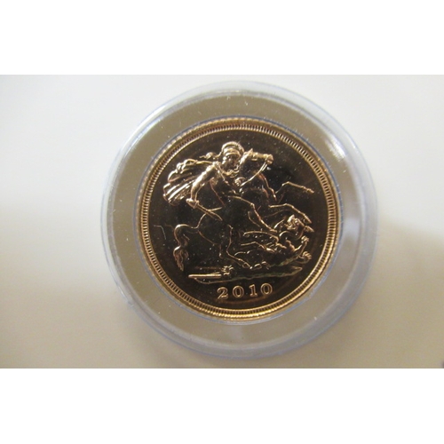 219 - 2010 GOLD HALF SOVEREIGN