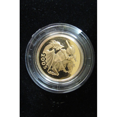 222 - 2005 GOLD PROOF SOVEREIGN