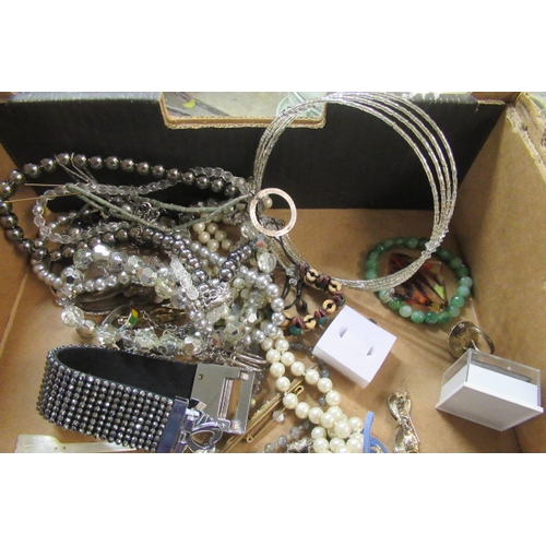 231 - BOX OF COSTUME JEWELLERY