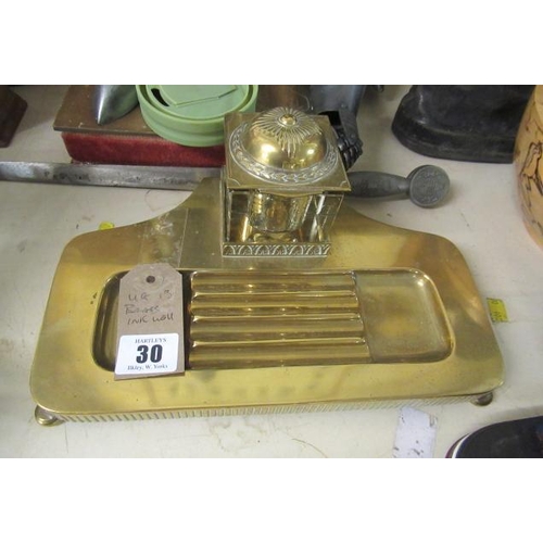 30 - BRASS INKWELL