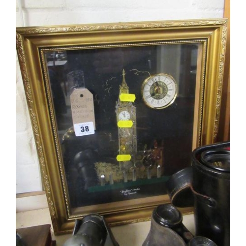 38 - FRAMED HOROLOGICAL COLLAGE