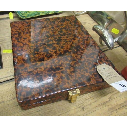 5 - TORTOISE SHELL EFFECT CIGAR BOX