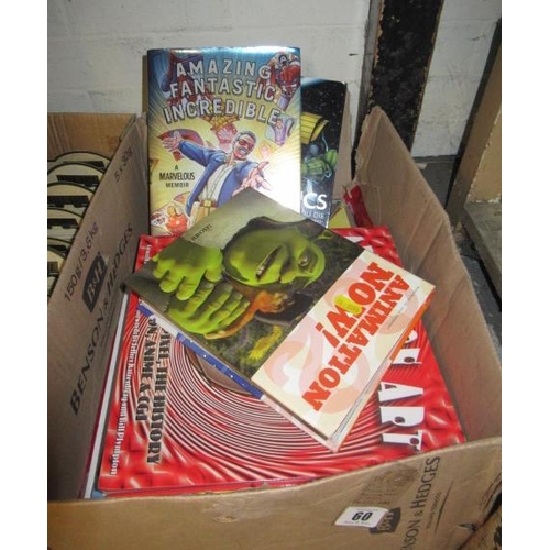 60 - BOX OF BOOKS ON ANIMATION AND COMICS