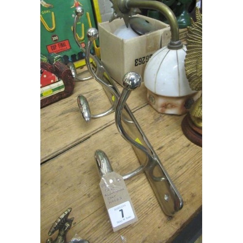 7 - CAST ALUMINIUM COAT HOOKS