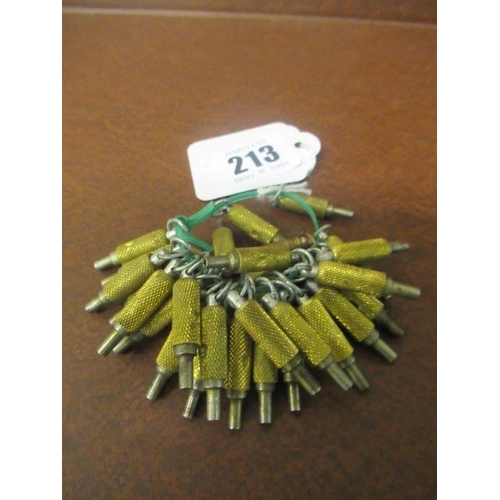 213 - QUANTITY OF POCKETWATCH KEYS