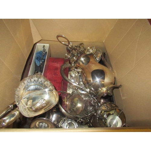 306 - BOX OF CUTLERY ETC