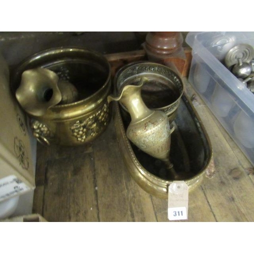 311 - QUANTITY OF BRASSWARE ETC