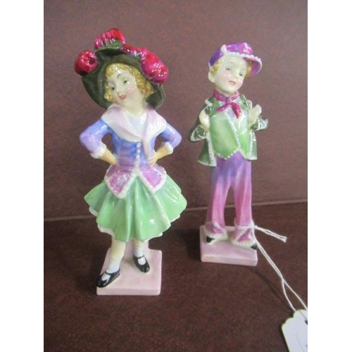 393 - PAIR OF ROYAL DOULTON PEARLY GIRL AND BOY FIGURES HN1547/8