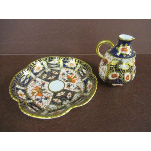 415 - ROYAL CROWN DERBY PLATE AND JUG