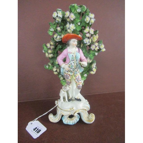 418 - CHELSEA PORCELAIN FIGURE C.1765