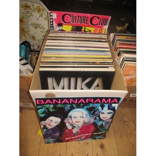 428 - BOX OF POP LP RECORDS