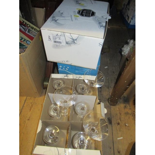 542 - THREE BOXES OF DRINKING GLASSES