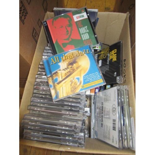 548 - BOX OF CDS AND DVDS