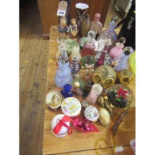 550 - CAITHNESS PAPERWEIGHTS AND SCENT BOTTLES ETC