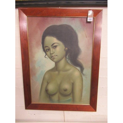 667 - ORIGINAL NUDE OIL PAINTING