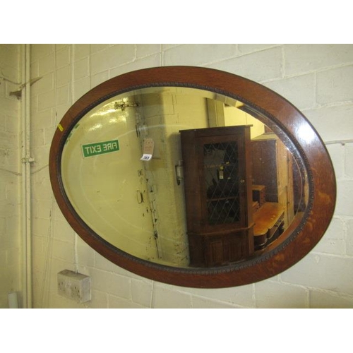 703 - OVAL OAK MIRROR