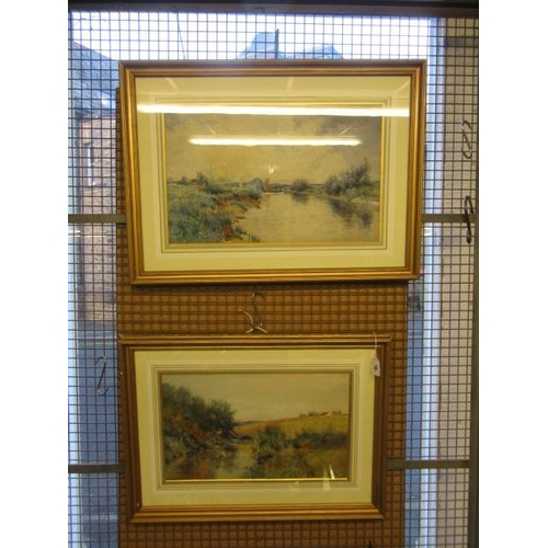 707 - TWO GILT FRAMED WATERCOLOURS BY FRANK DEAN