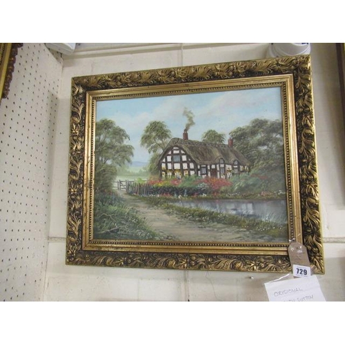 729 - GILT FRAMED OIL ON BOARD BY KEITH SUTTON