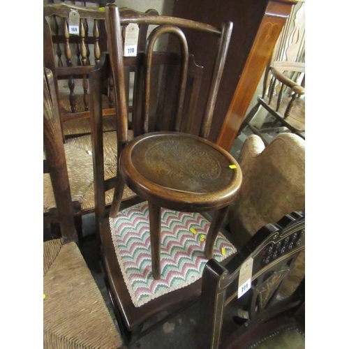 770 - SMALL BENTWOOD CHAIR AND ANOTHER