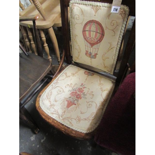 778 - VINTAGE UPHOLSTERED CHILDS CHAIR