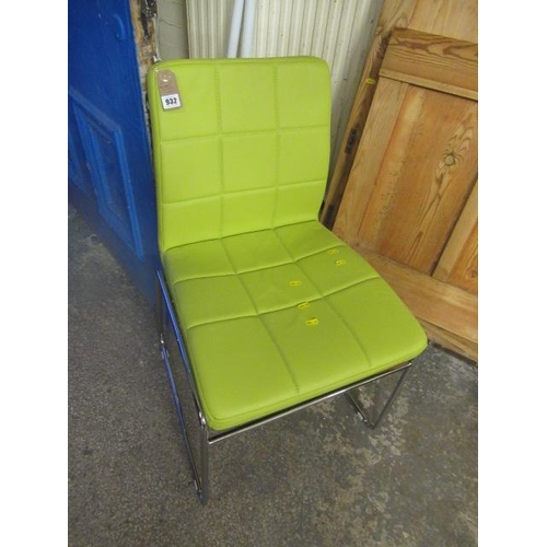 932 - GREEN MODERN DINING CHAIR