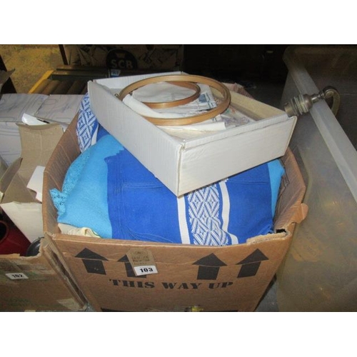 103 - BOX OF LINEN