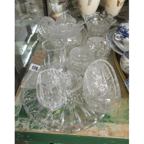 120 - LARGE QUANTITY OF GLASS INCLUDING BOWLS