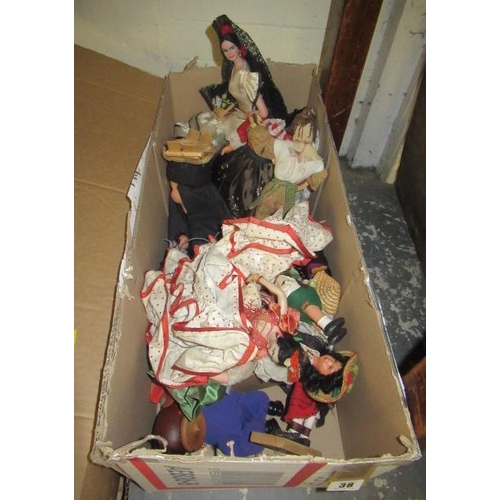 38 - BOX OF DOLLS