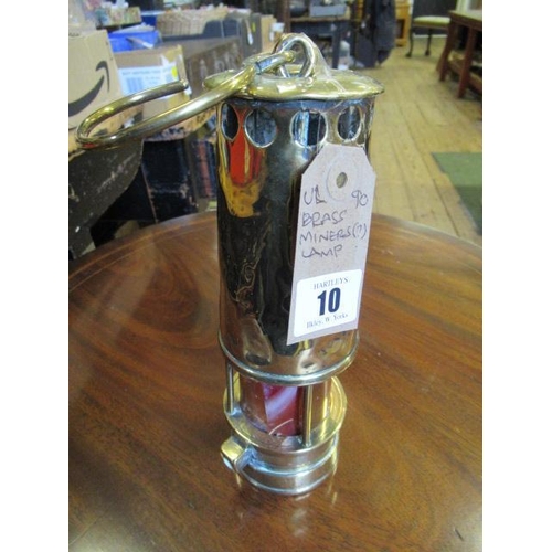 10 - BRASS MINERS LAMP