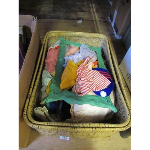 118 - BOX OF DOLLS CLOTHES