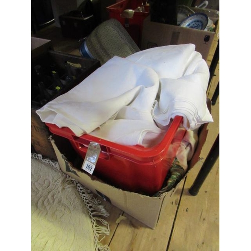 162 - BOX OF LINEN