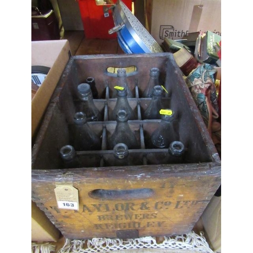 163 - VINTAGE CRATE OF BOTTLES