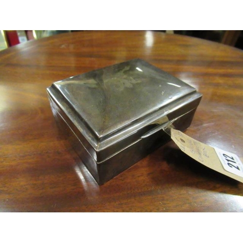 212 - SILVER CIGARETTE BOX