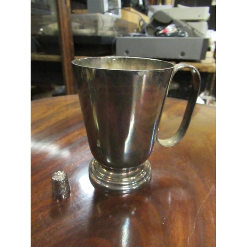 226 - SILVER MUG AND THIMBLE