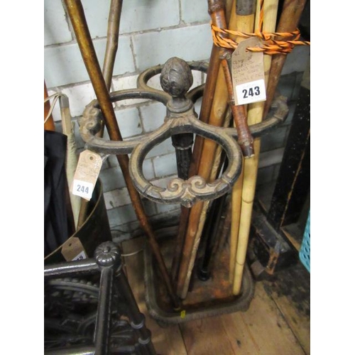 244 - CAST IRON STICK STAND