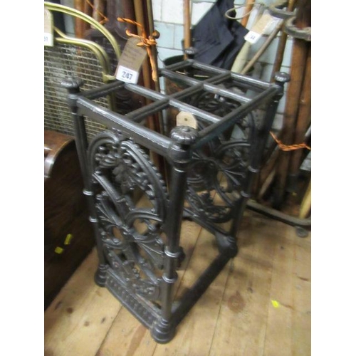 246 - ANTIQUE CAST IRON STICK STAND