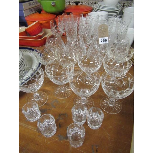 296 - QUANTITY OF WINE AND SPIRIT GLASSES