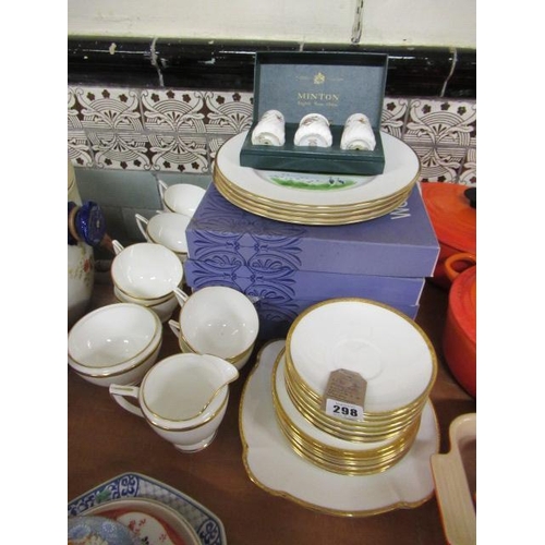 298 - QUANTITY OF MINTON CHINA AND FOUR BOXED WEDGWOOD PLATES