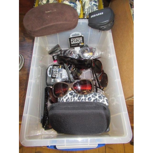 337 - BOX OF SUNGLASSES AND CASES