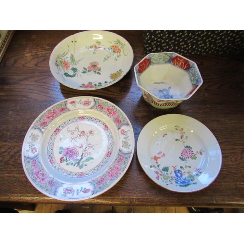 347 - THREE CHINESE PLATES ETC