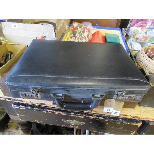 37 - BLACK ATTACHE CASE ETC