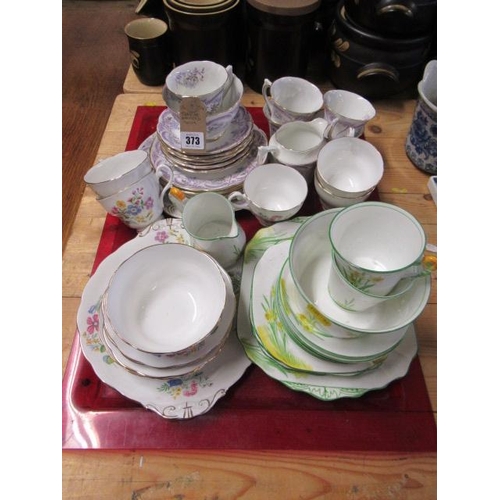 373 - TRAY OF ASSORTED CHINA